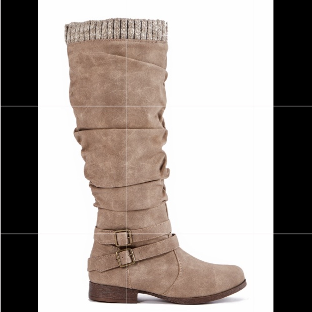 Flat Boots, Pilar, Taupe 7.5